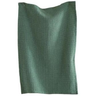 Green Waffle Weave Cotton Dishtowel - 18 x 26