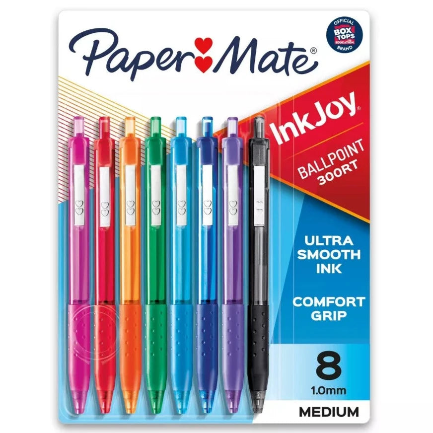 Paper Mate InkJoy Retractable Ballpoint Pens (Assorted) - 8 pc.