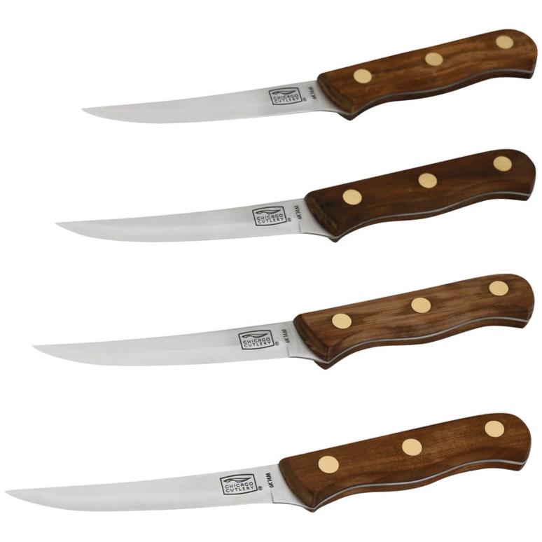 Walnut Tradition Stainless Steel Steak Knives - 4 pc.