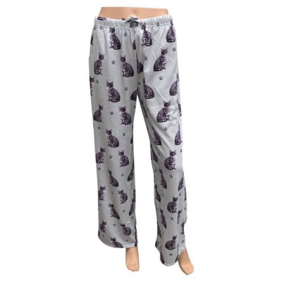 Comfies Silver Tabby Cat Pajama Bottoms