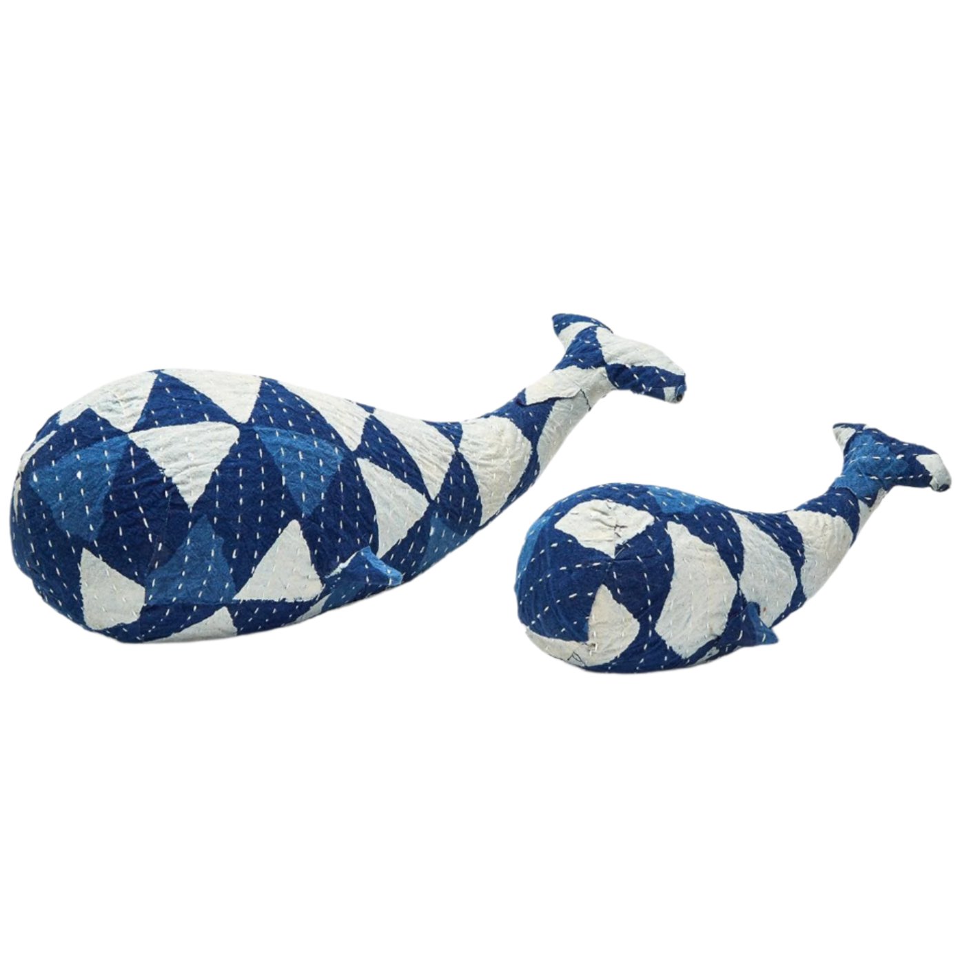 Cloth & Wire Kantha Whale Sculpture