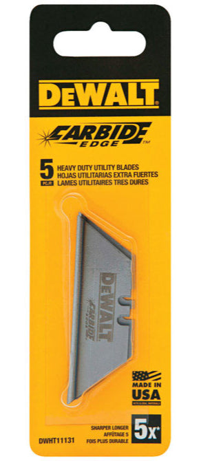 DeWalt Carbide Edge Heavy Duty Utility Blades - 5 pc.