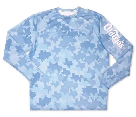 Old Tejas Camo Kid's UV Swim Shirt