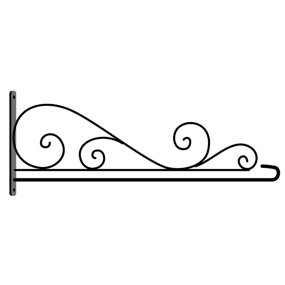 Wall-Mounted Metal Swirl House Flag Hanger - 30