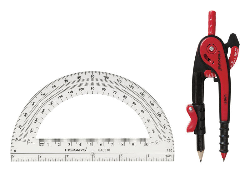 Fiskars Compass & Protractor Set