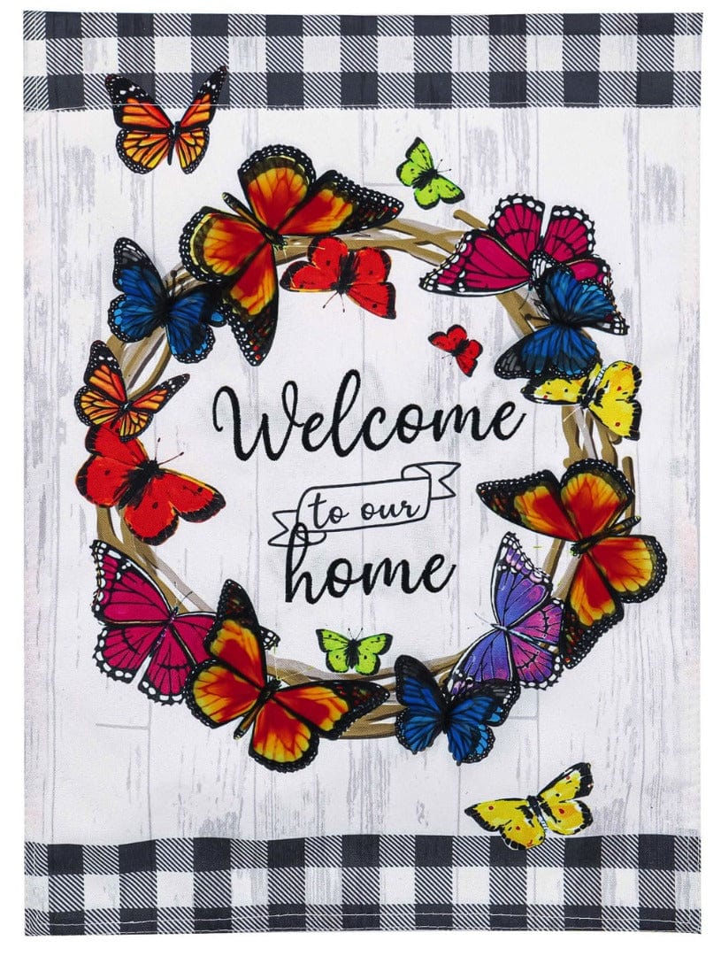 Evergreen Welcome Themed Garden Flags - 12.5 x 18