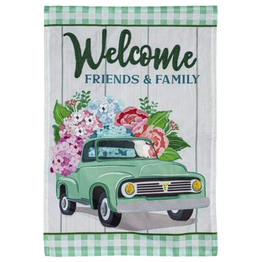 Evergreen Welcome Themed Garden Flags - 12.5 x 18