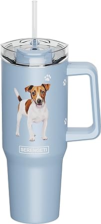 Serengeti Stainless Steel Dog Pattern Insulated Travel Mug - 40 oz.