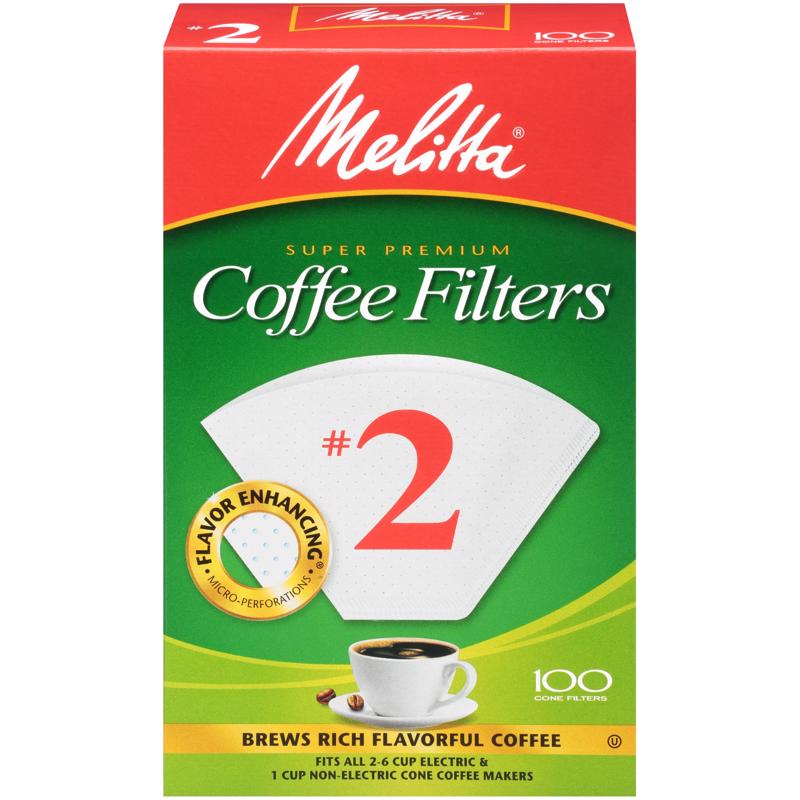 Melitta #2 Cone Coffee Filters (for 2-6 Cup Brewers)