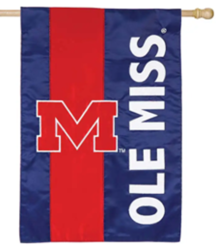 University of Mississippi (Ole Miss) Nylon House Flag - 28 x 44