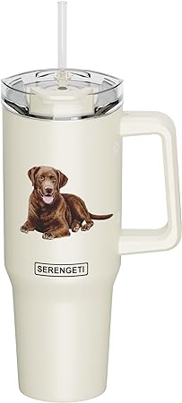 Serengeti Stainless Steel Dog Pattern Insulated Travel Mug - 40 oz.