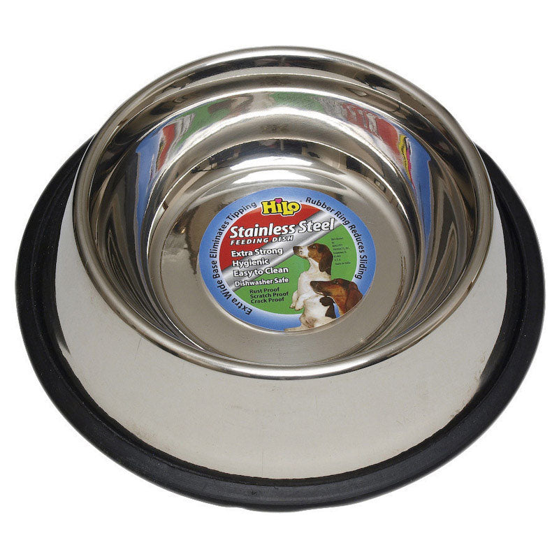 HiLo Non-Skid Stainless Steel Dog Food Dish