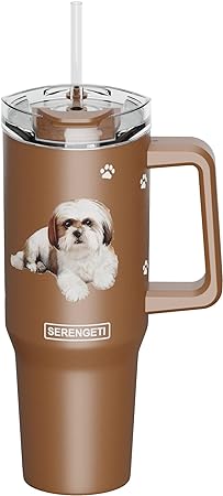 Serengeti Stainless Steel Dog Pattern Insulated Travel Mug - 40 oz.