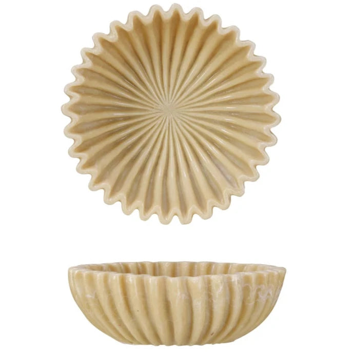 Decorative Resin Pleated Bowl