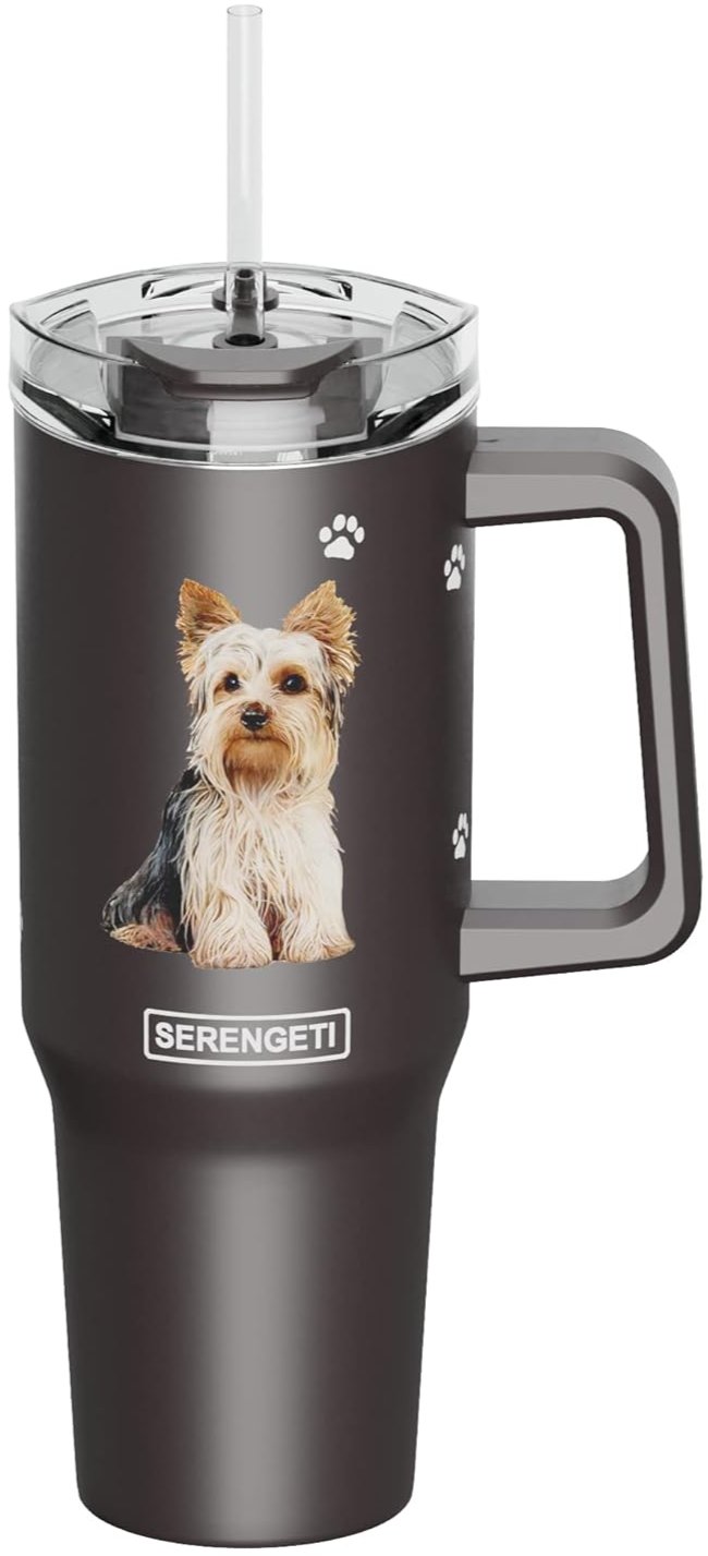 Serengeti Stainless Steel Dog Pattern Insulated Travel Mug - 40 oz.