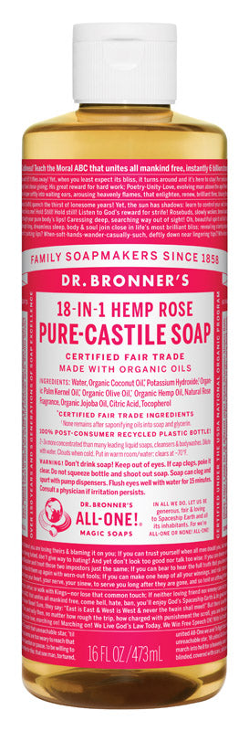 Dr. Bronner's Organic Fair Trade Pure-Castile Liquid Soap