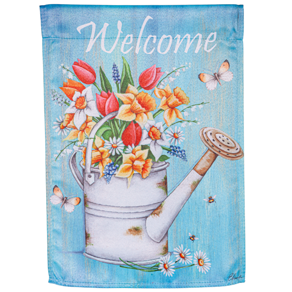 Evergreen Welcome Themed Garden Flags - 12.5 x 18