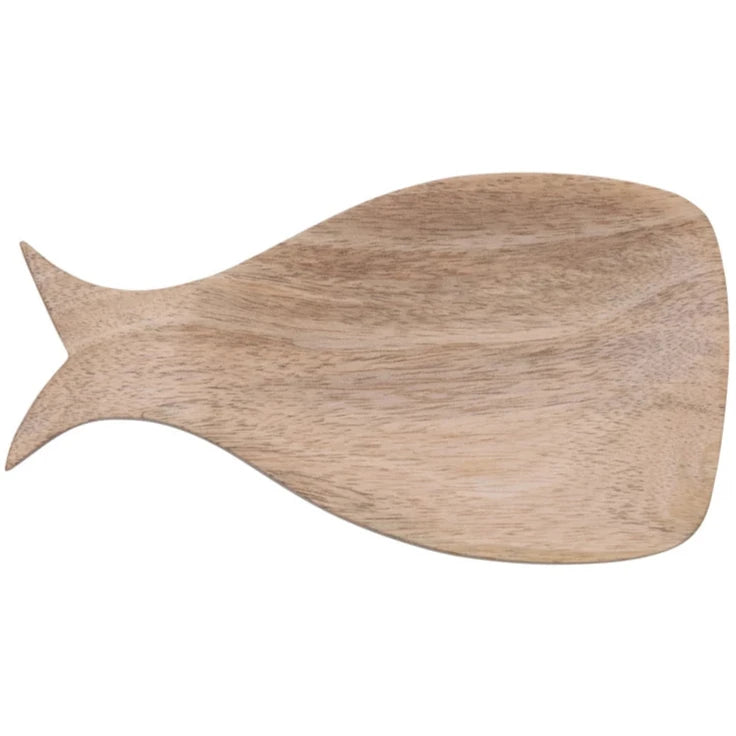 Mango Wood Whale-Shaped Spoon Rest - 4.25 x 8