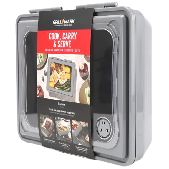 Grill Mark Cook, Carry, & Serve Food Container - 12 x 13.5 x 3.5