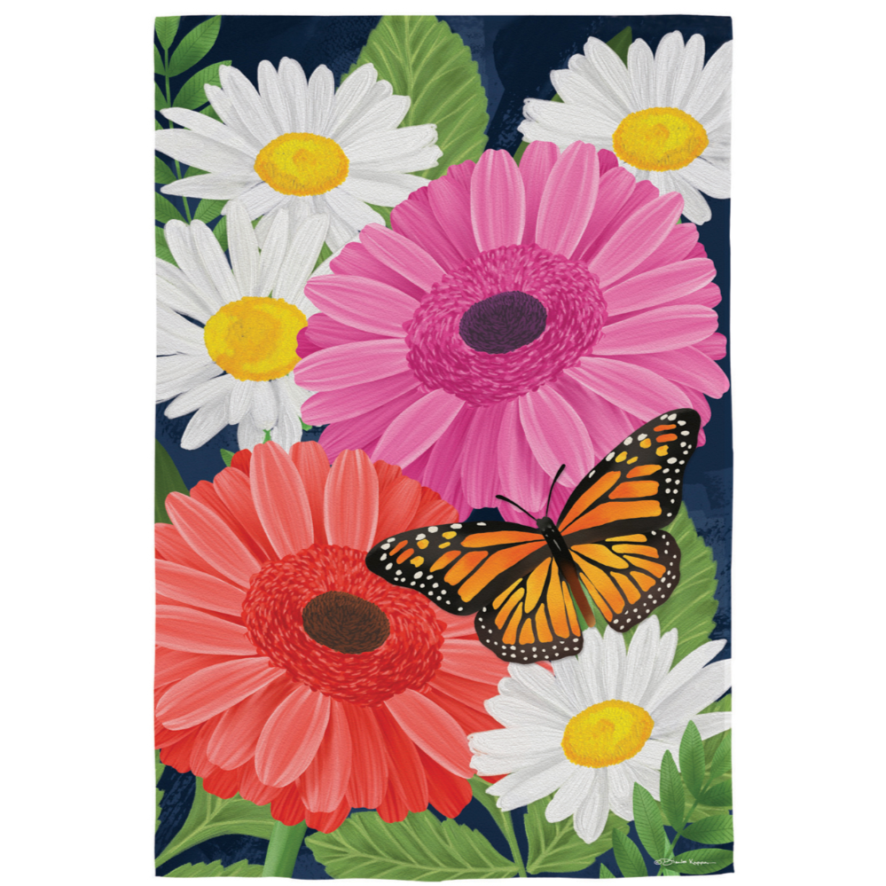 Evergreen Floral Themed Garden Flags - 12.5 x 18