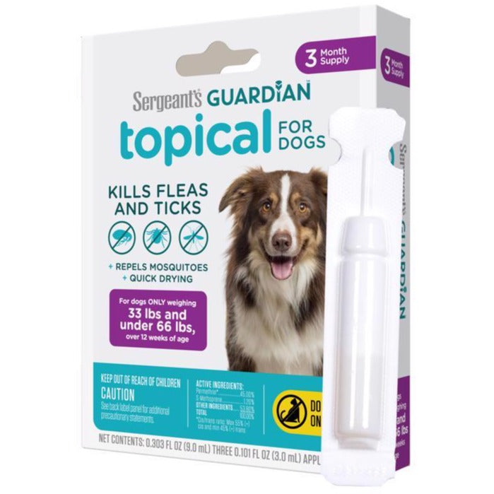 Sergeant's Guardian Flea & Tick Treatment (Dog) - 3 pc.