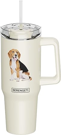 Serengeti Stainless Steel Dog Pattern Insulated Travel Mug - 40 oz.