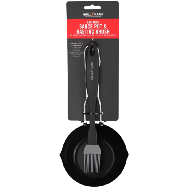 Grill Mark Non-Stick Sauce Pot & Basting Brush