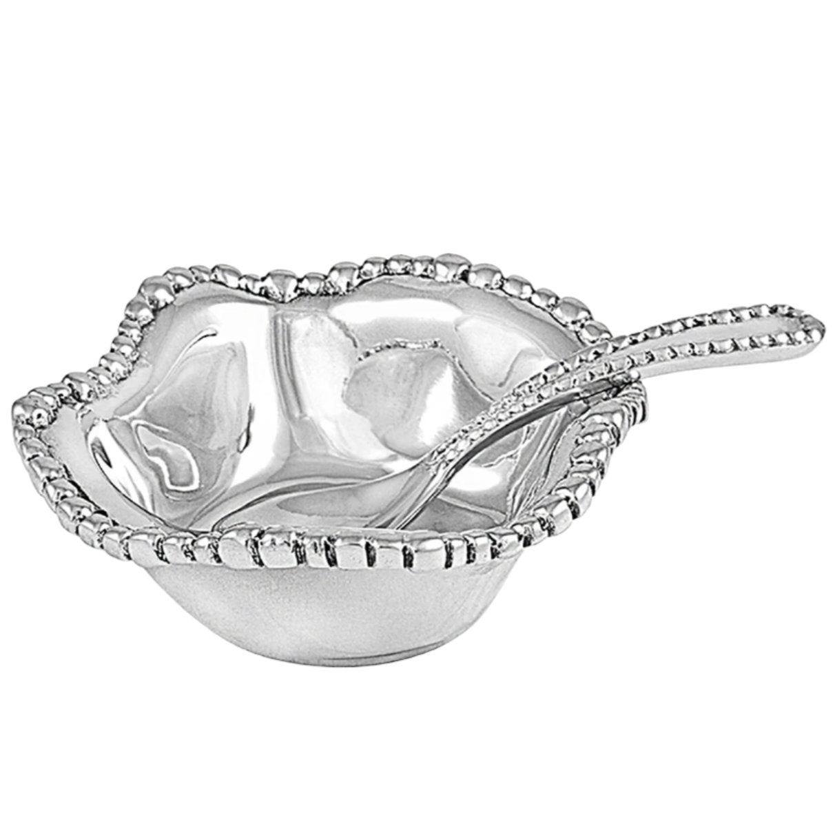 Beatriz Ball Organic Pearl Bowl w/ Serving Spoon - 5.25 x 4.75