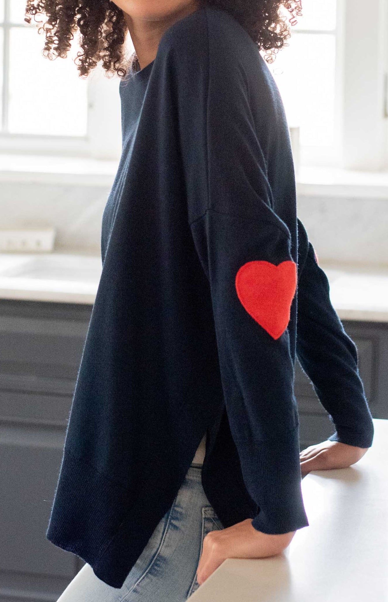 Mersea Heart Patch Amour Sweater