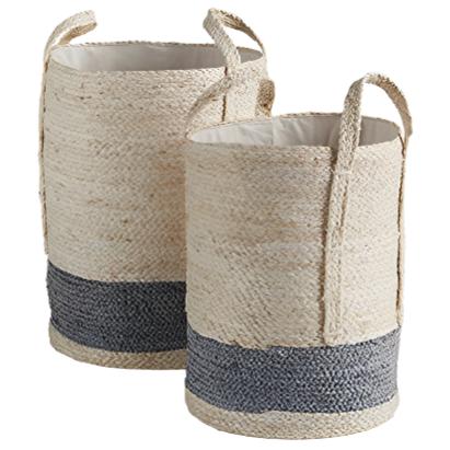 Napa Round Quinn Baskets w/ Handles