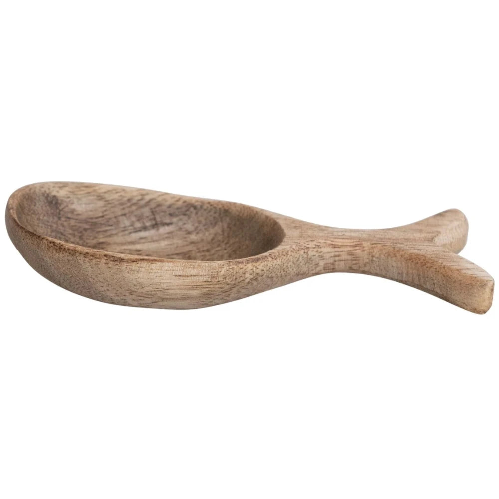 Hand-Carved Mango Wood Fish-Shaped Spoon - 5