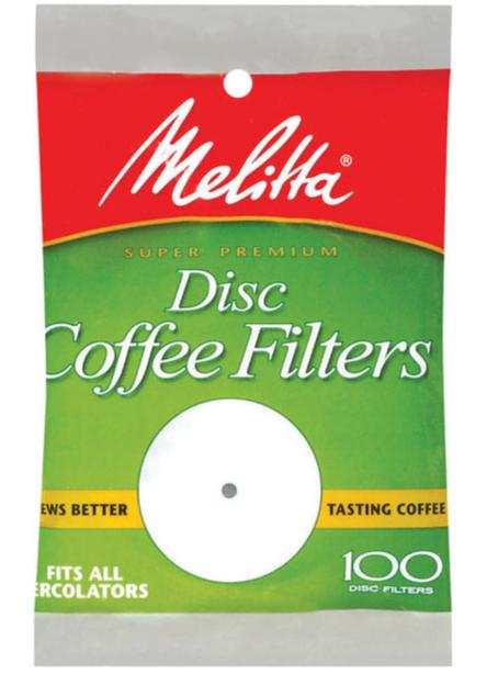 Melitta White Disc Coffee Filters - 100 pc.