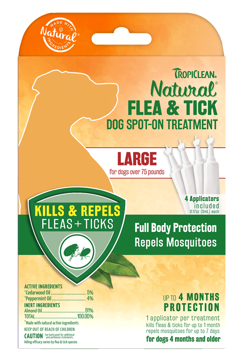 Tropiclean All-Natural Flea & Tick Treatment (Dog) - 4 pc.