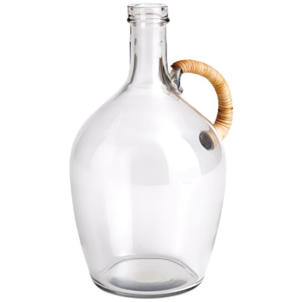 Glass Bohan Jug w/ Wrapped Handle - 9.5