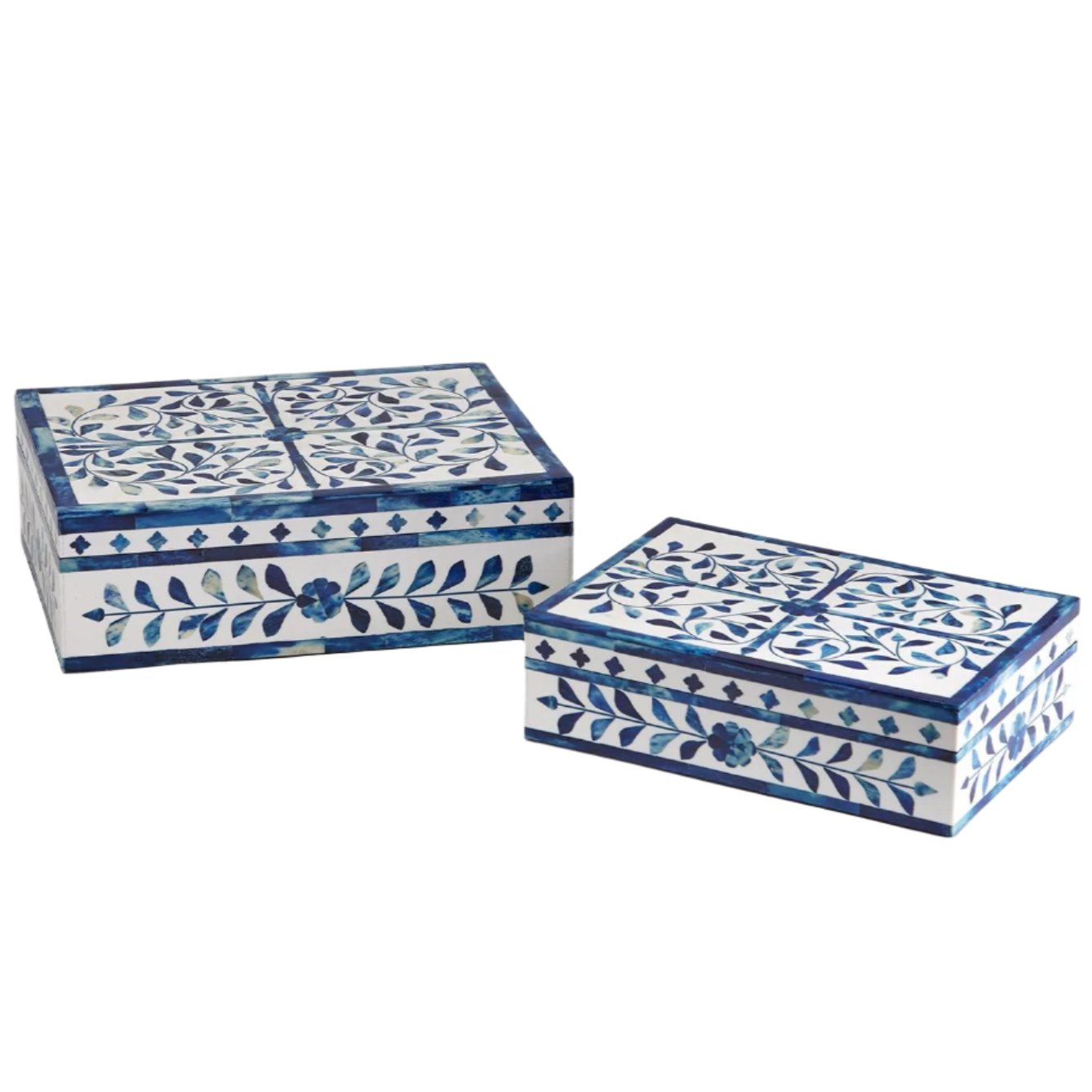 Blue & White Bone/Resin Jaipur Boxes