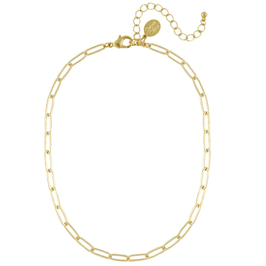 Susan Shaw Paperclip-Style Chain Necklace