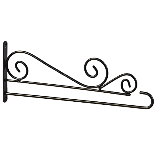 Wall-Mounted Metal Swirl Garden Flag Hanger - 15.5