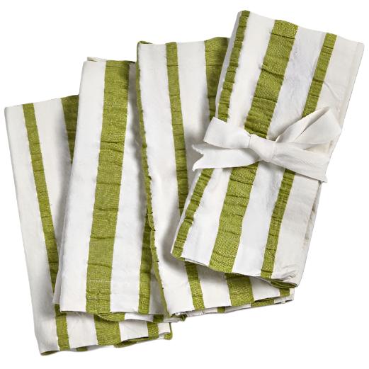 Seersucker Stripe Cotton Napkins - 4 pc.