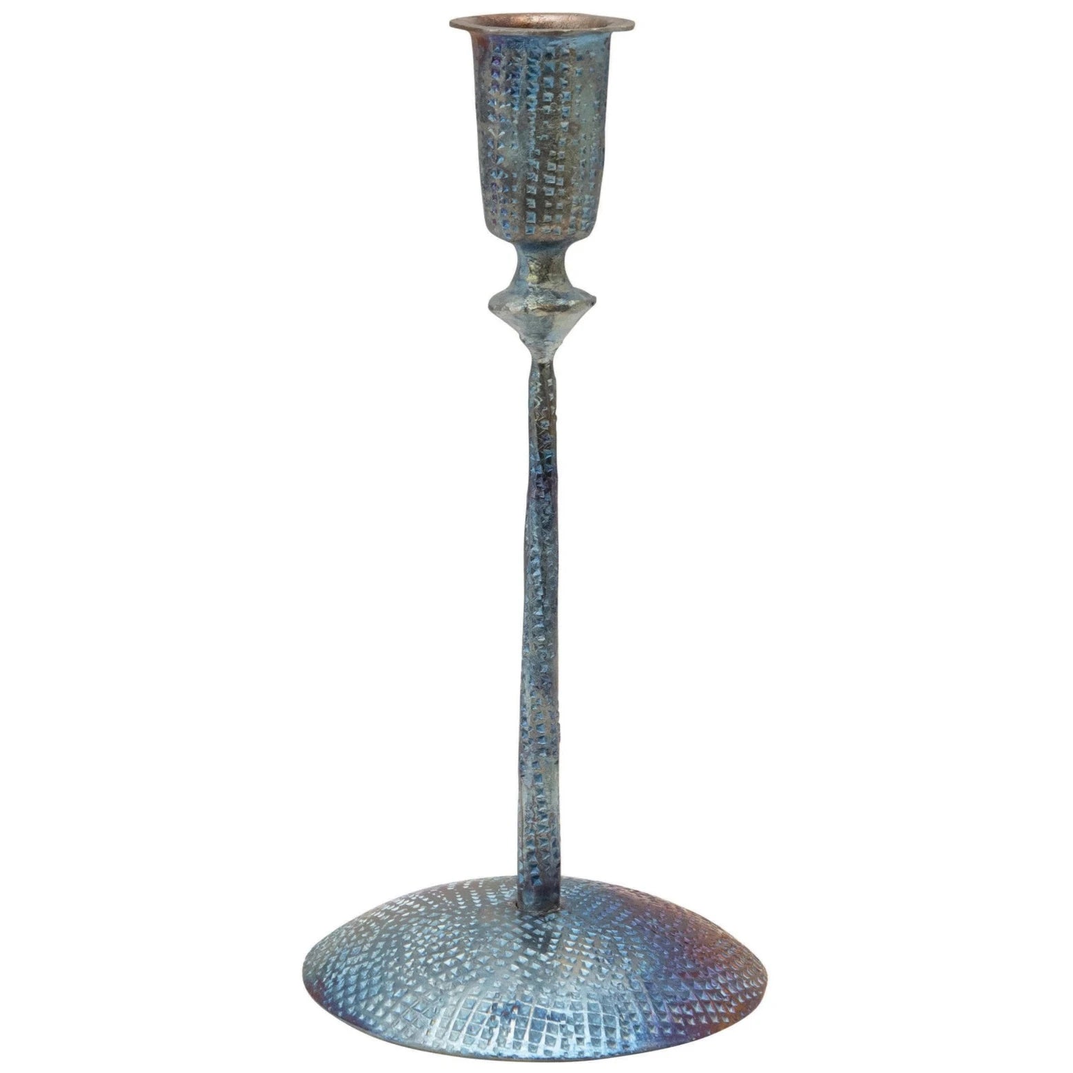 Titanium Finish Tapered Candle Holder