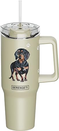 Serengeti Stainless Steel Dog Pattern Insulated Travel Mug - 40 oz.