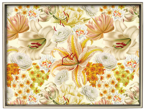 Blooms Lacquered Serving Tray - 15 x 20