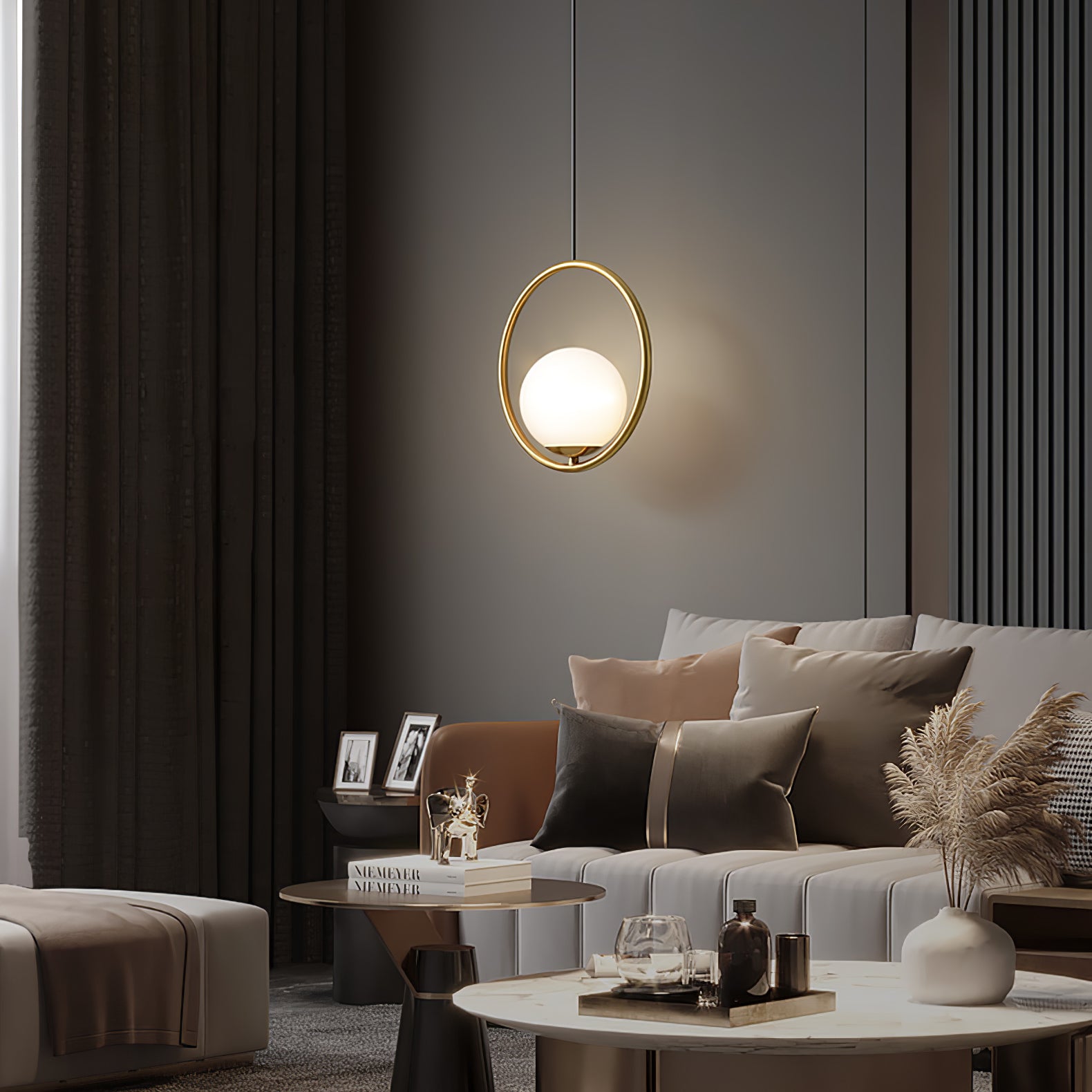 Mila Brass Pendant Light