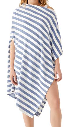 Mersea Captiva Terry 3-in-1 Poncho (Ocean Stripes)