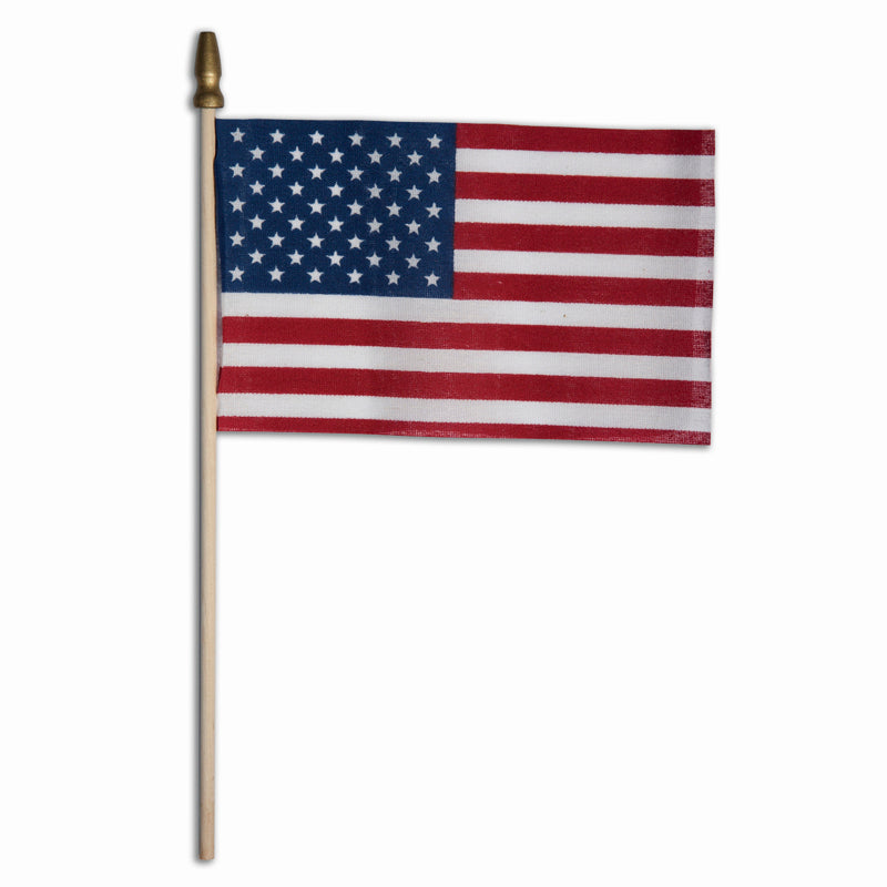 Miniature Polycotton USA Stick Flags