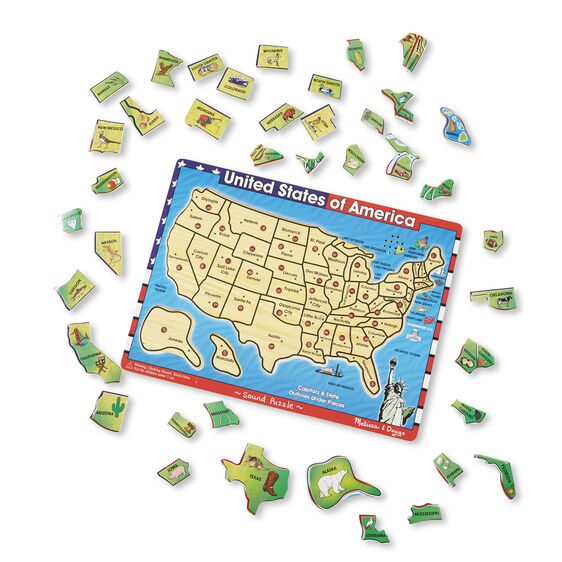 United States Map Puzzle with Sound