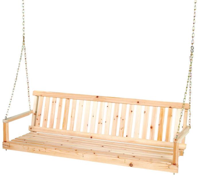 Jack-Post Unfinished Wood Porch Swing (Two Seater) - 5'