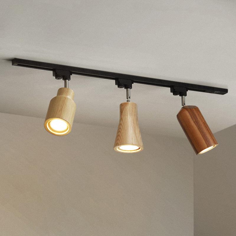 Wood Track Ceiling Lamp