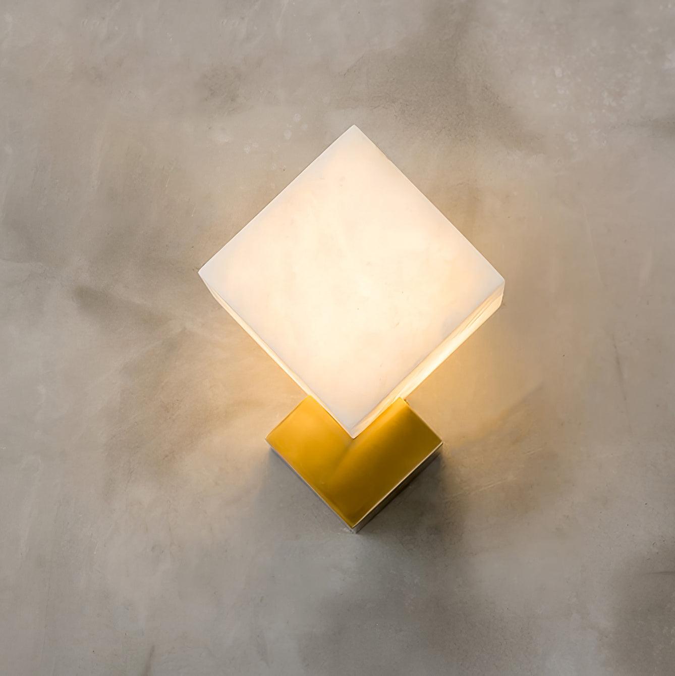 Block Alabaster Wall Sconce