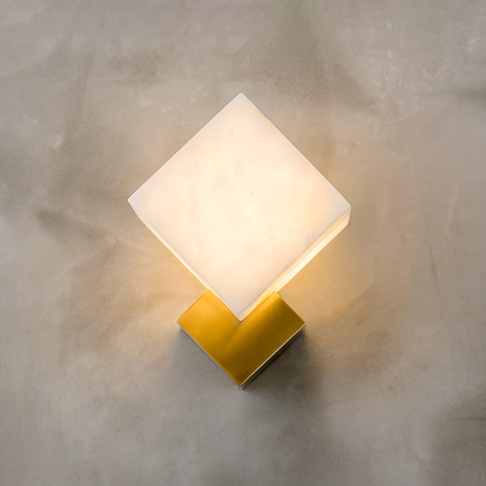 Block Alabaster Wall Sconce