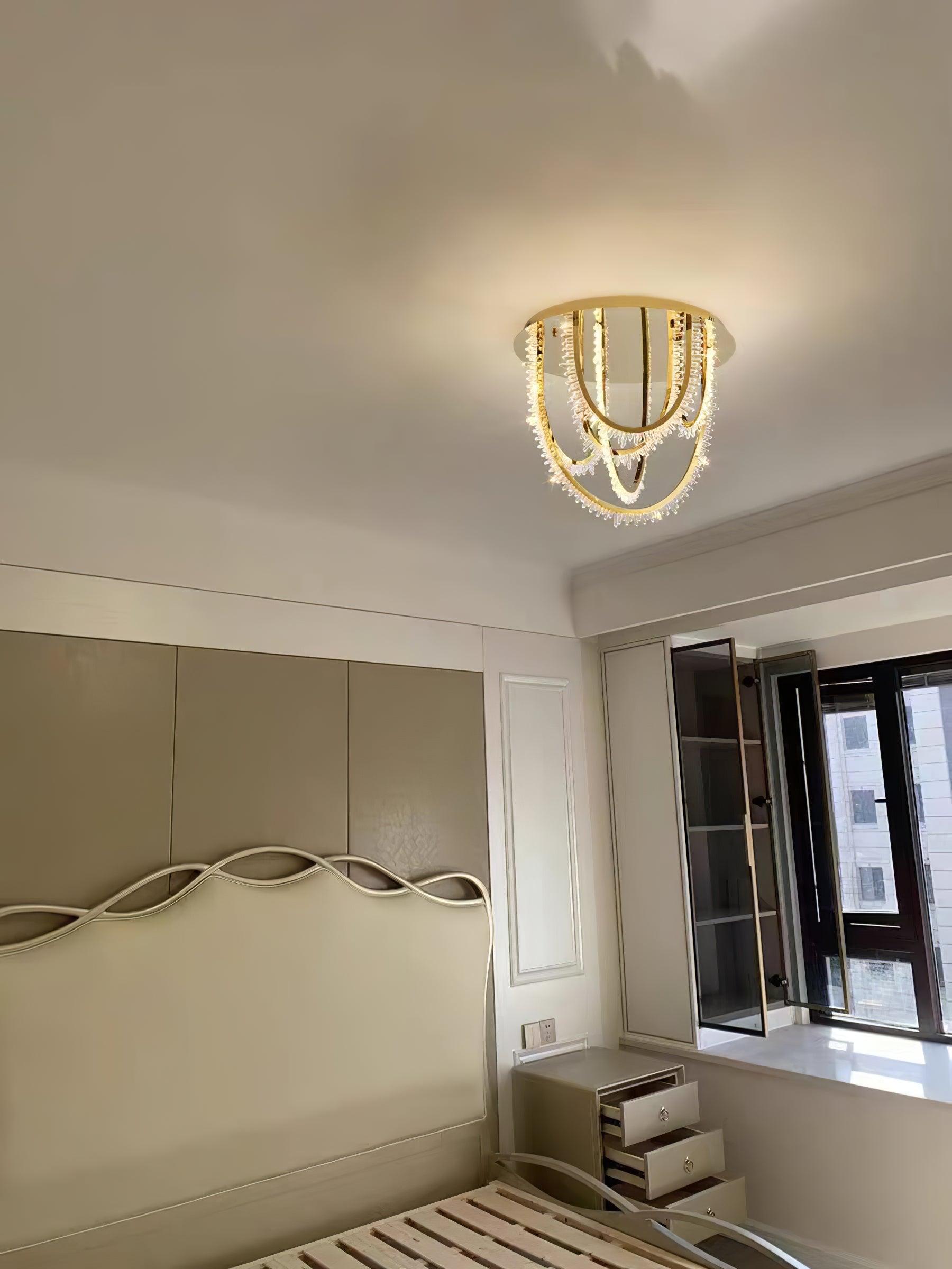 Crystal Corde Ceiling Light